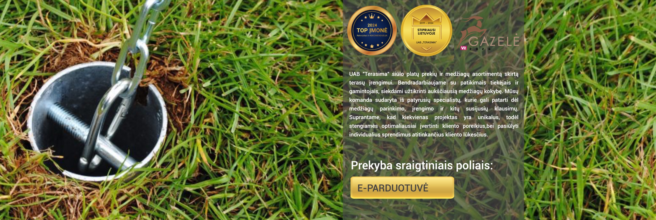 O tipo sraigtiniai poliai internetu