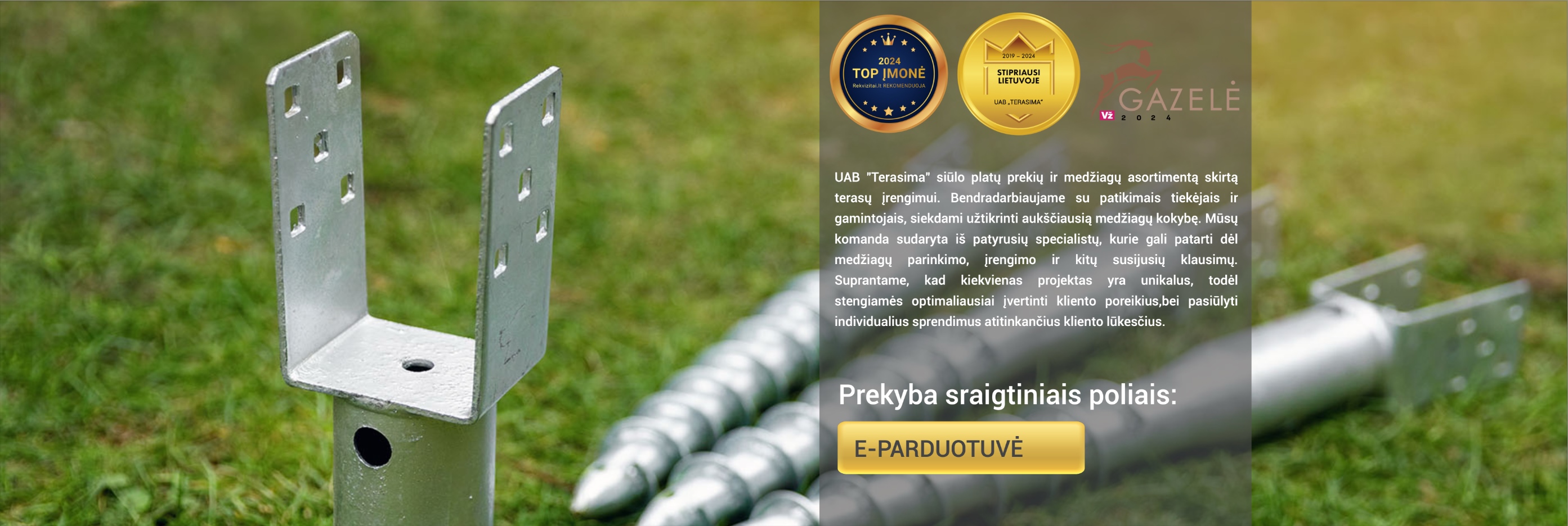 U tipo sraigtiniai poliai internetu