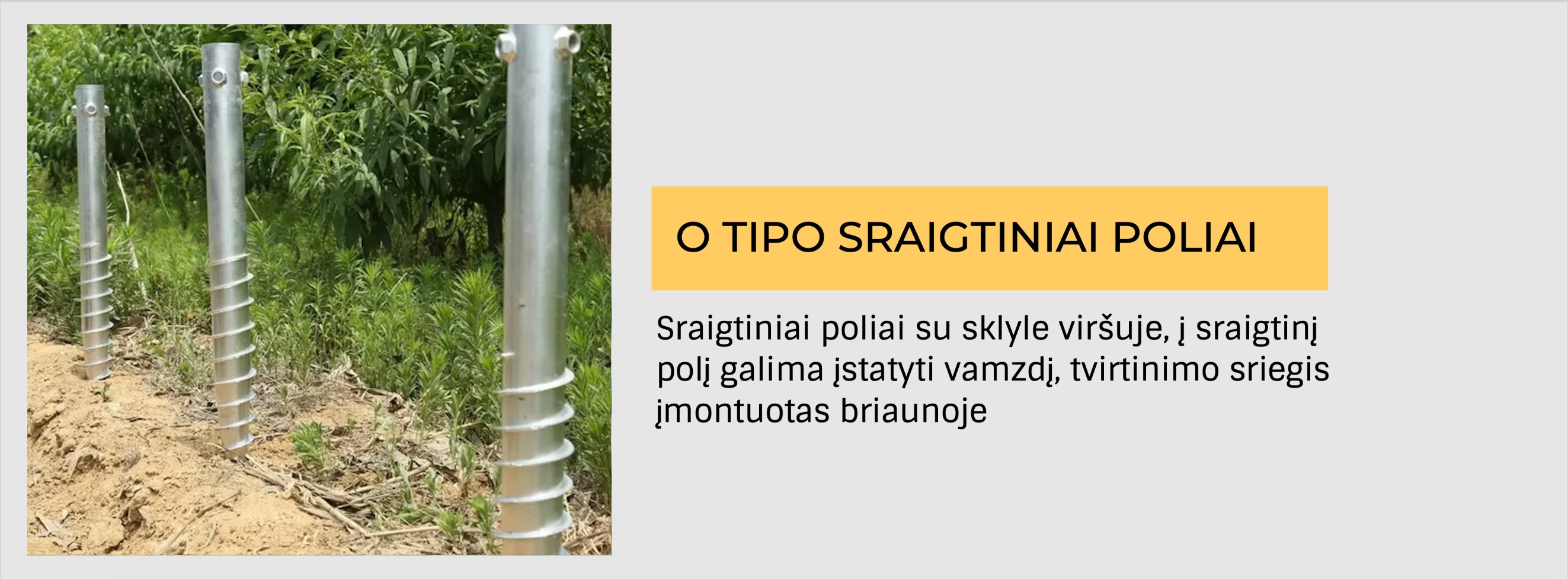 O tipo sraigtinis polis terasoms O tipo sraigtinis polis terasoms